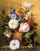 unknow artist, Floral, beautiful classical still life of flowers.124